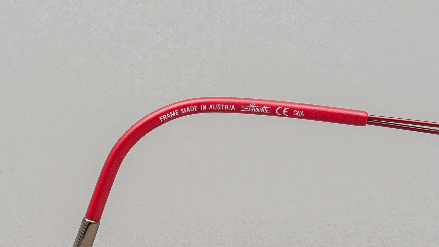 Silhouette 5521 FC 3040 Red Titan Rimless Eyeglasses Frames 53[]17 140 Austria