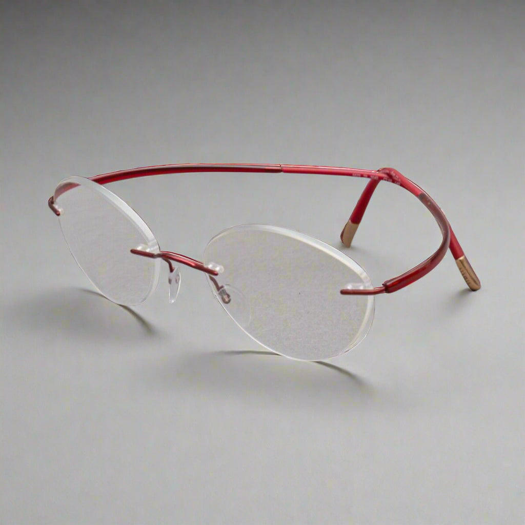 Silhouette 5523 70 3040 Red Titanium Rimless Eyeglasses Frames []19 145 Austria
