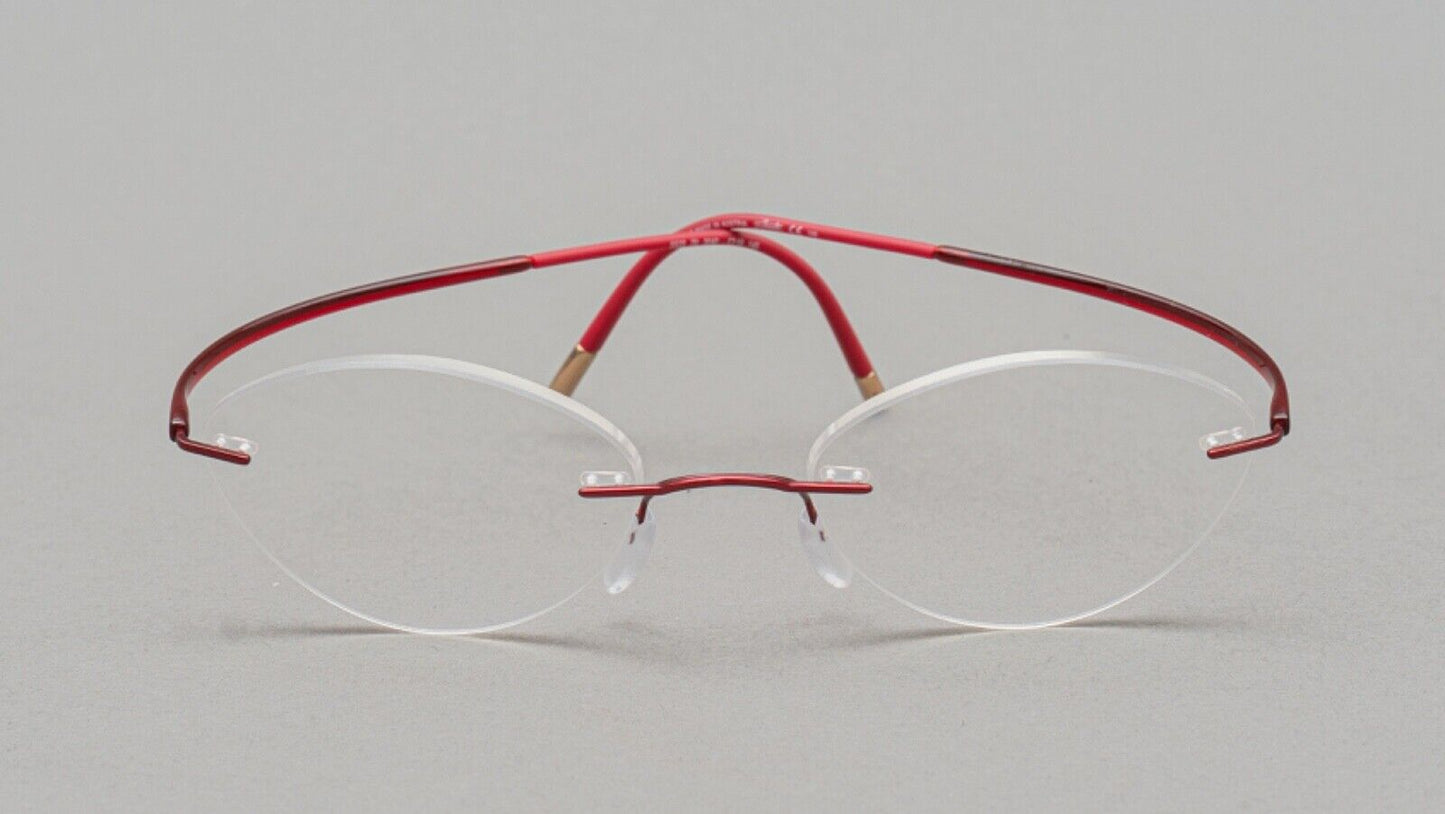 Silhouette 5523 70 3040 Red Titanium Rimless Eyeglasses Frames []19 145 Austria