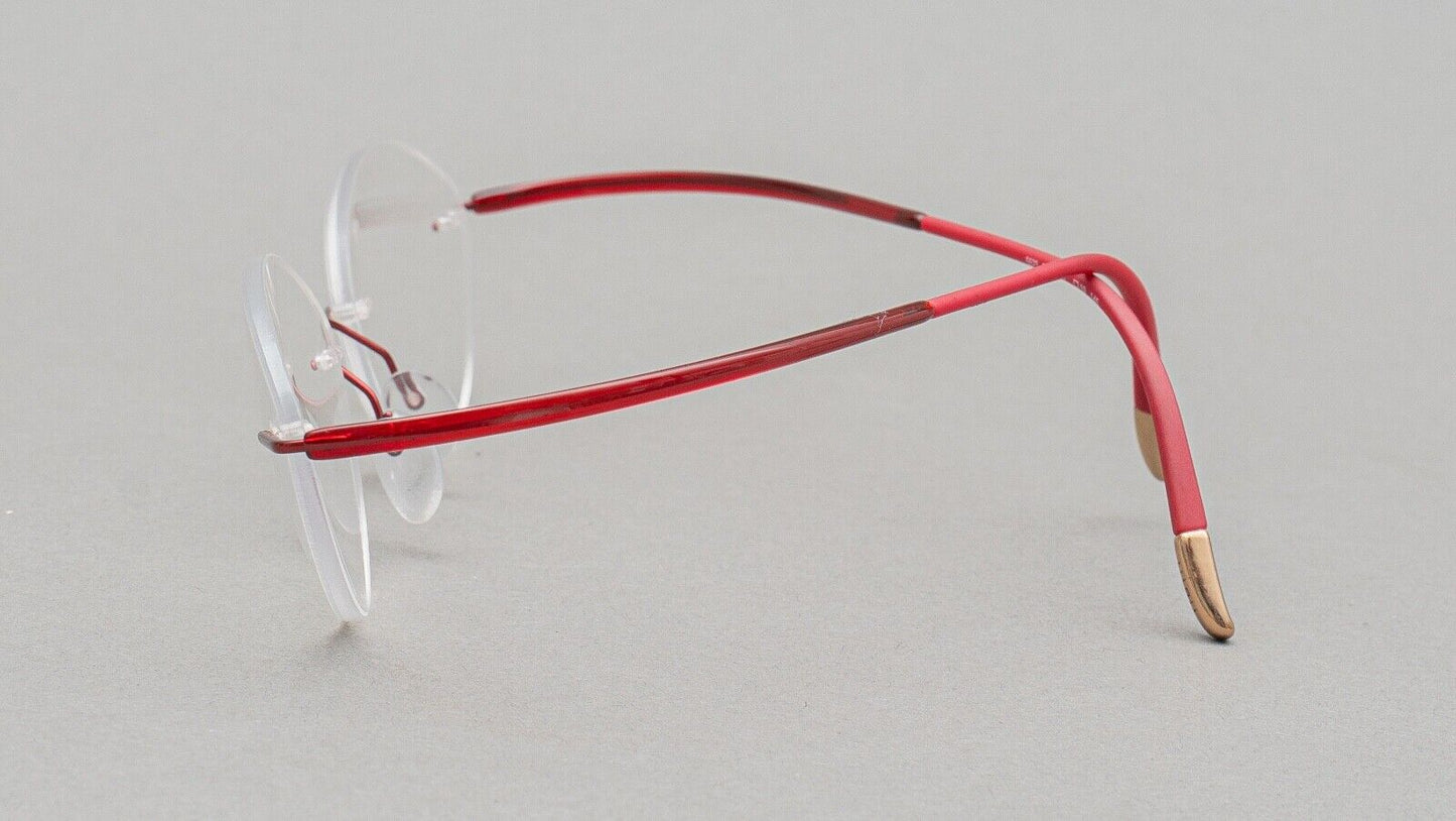 Silhouette 5523 70 3040 Red Titanium Rimless Eyeglasses Frames []19 145 Austria