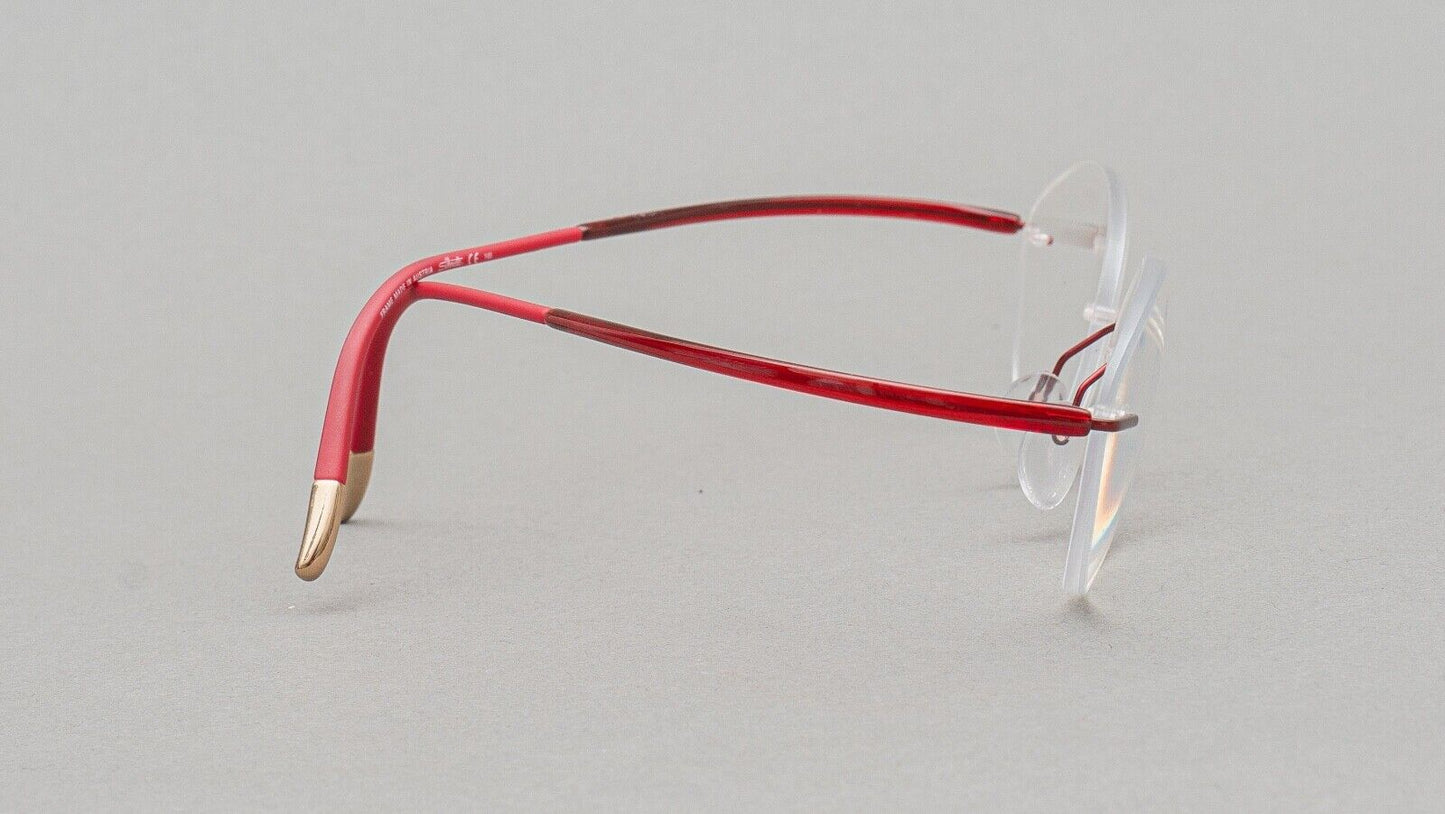 Silhouette 5523 70 3040 Red Titanium Rimless Eyeglasses Frames []19 145 Austria