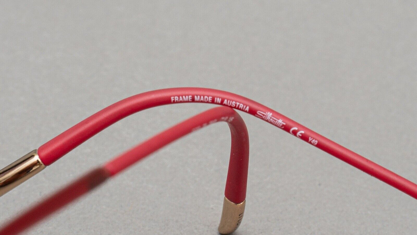 Silhouette 5523 70 3040 Red Titanium Rimless Eyeglasses Frames []19 145 Austria
