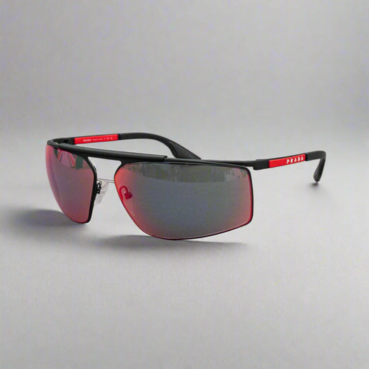 Prada Linea Rossa SPS51W DG0-08F Black Wrap Sunglasses 68[]14 120 Made In Italy