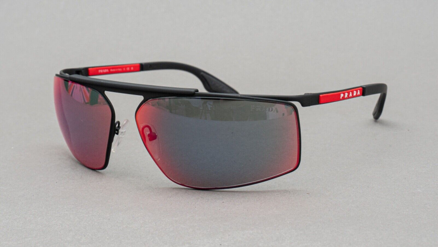 Prada Linea Rossa SPS51W DG0-08F Black Wrap Sunglasses 68[]14 120 Made In Italy