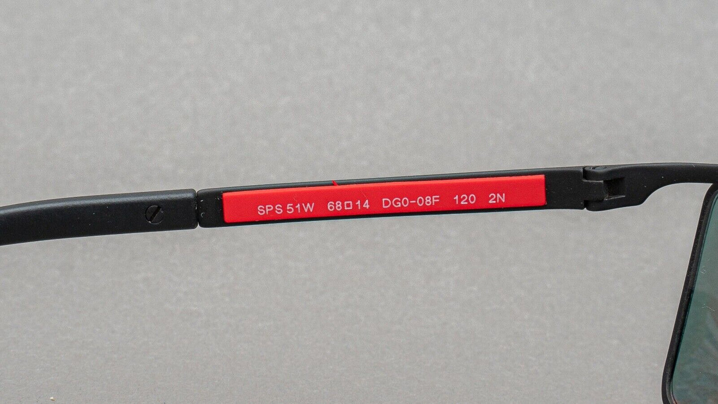 Prada Linea Rossa SPS51W DG0-08F Black Wrap Sunglasses 68[]14 120 Made In Italy