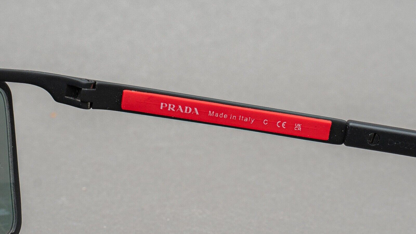 Prada Linea Rossa SPS51W DG0-08F Black Wrap Sunglasses 68[]14 120 Made In Italy