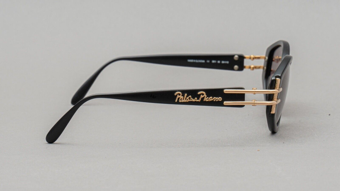 Paloma Picasso 3811 90 Black Gold Sunglasses 58[]10 130 Made In Slovenia