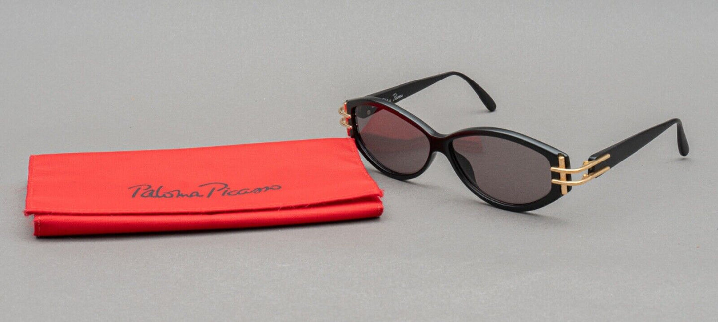 Paloma Picasso 3811 90 Black Gold Sunglasses 58[]10 130 Made In Slovenia