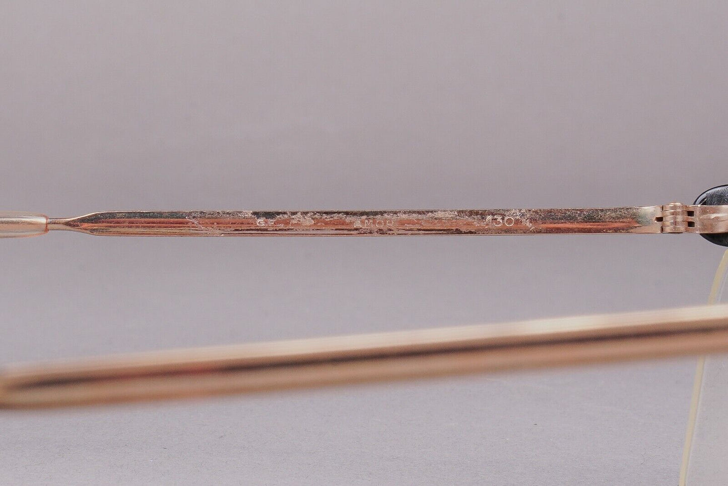 Amor France Vintage Gold Filled GF Jeweled Rhinestone Cat Eye Eyeglasses 130