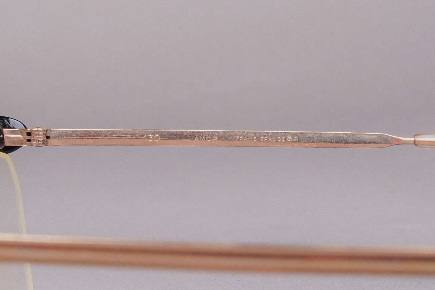 Amor France Vintage Gold Filled GF Jeweled Rhinestone Cat Eye Eyeglasses 130