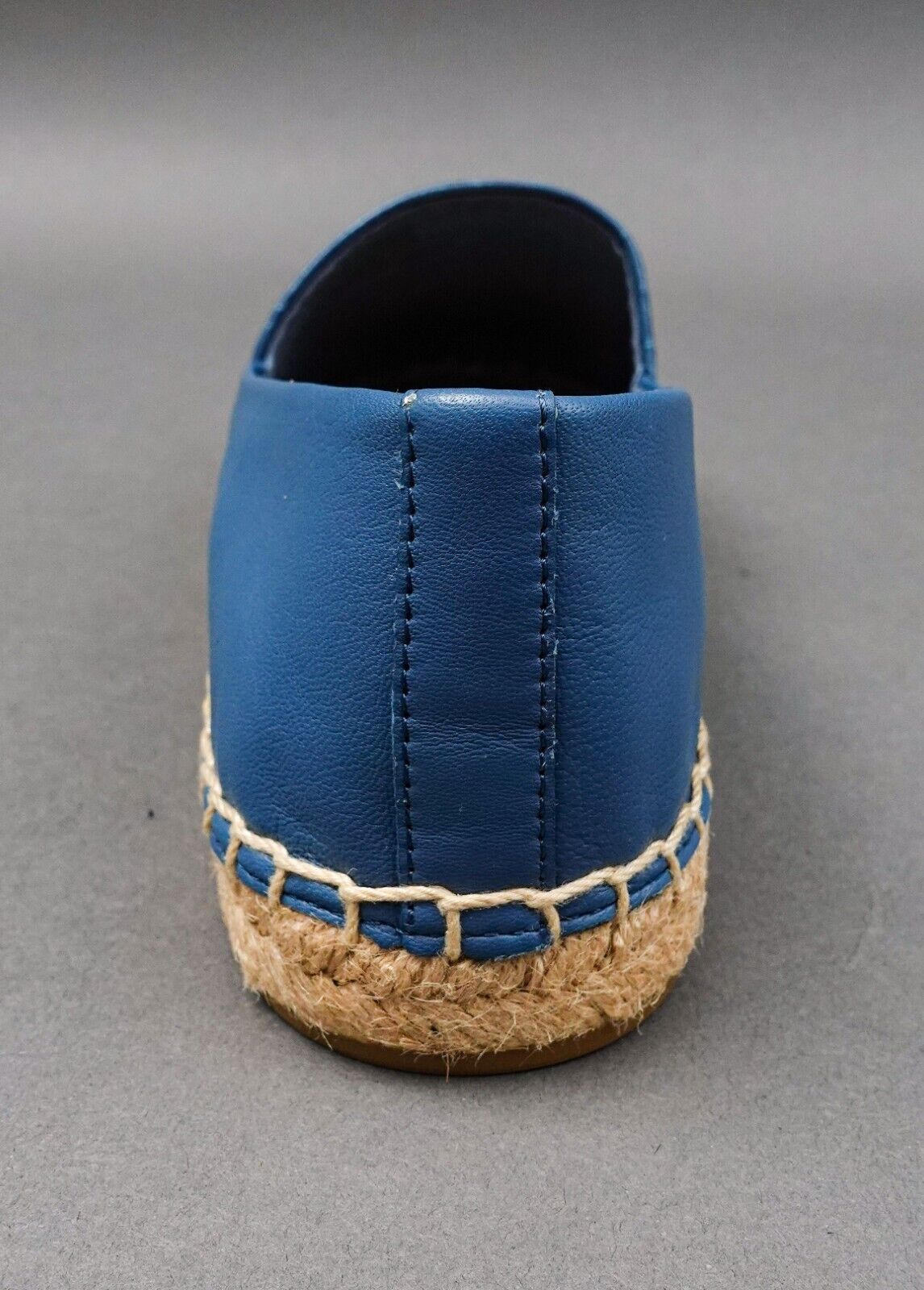 Tory Burch Ines Croc-Embossed Leather Espadrille In Denim Blue No. 81277 US 6.5