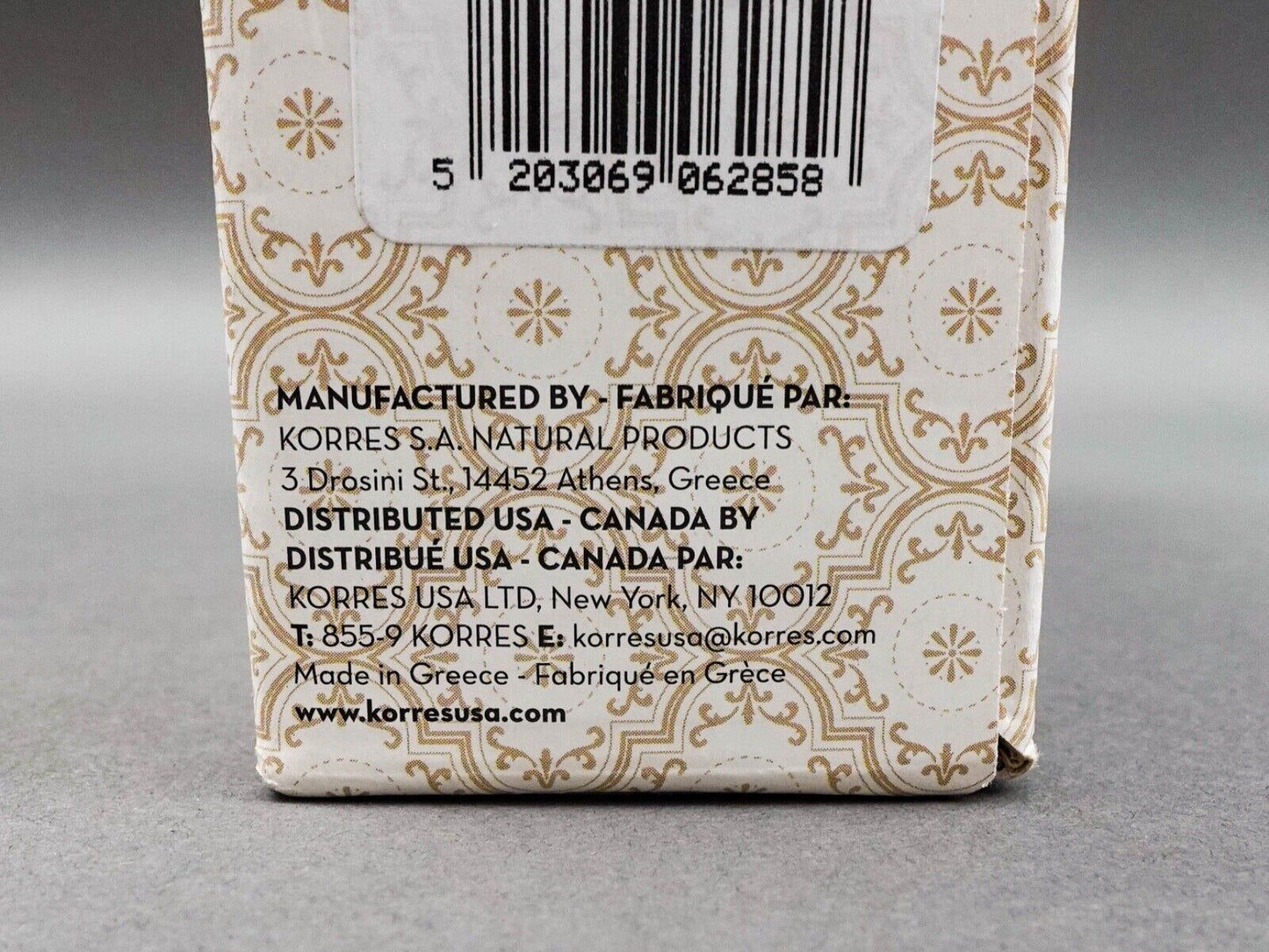 Korres Holiday Spice Limited Edition Shower Gel Collection 8.45 oz Set Of 4