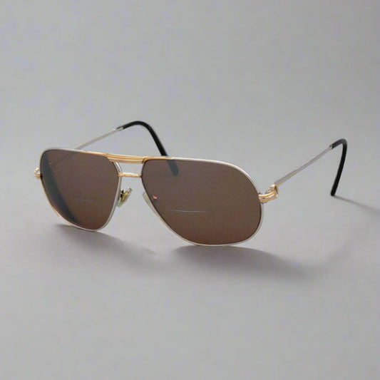 Cartier 1988 Vendome Aviator Eyeglasses Frames Only 62[]14 140 France (Read)