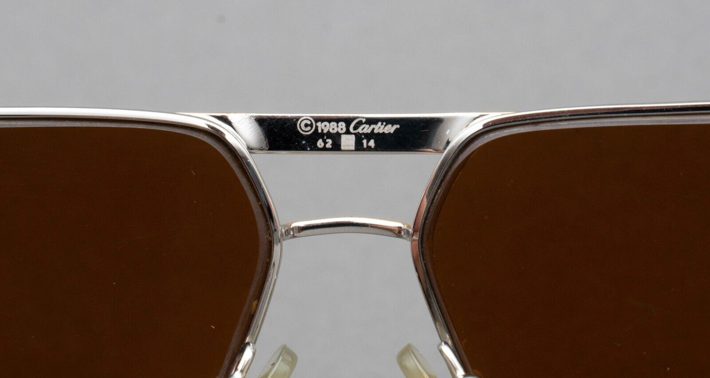 Cartier 1988 Vendome Aviator Eyeglasses Frames Only 62[]14 140 France (Read)