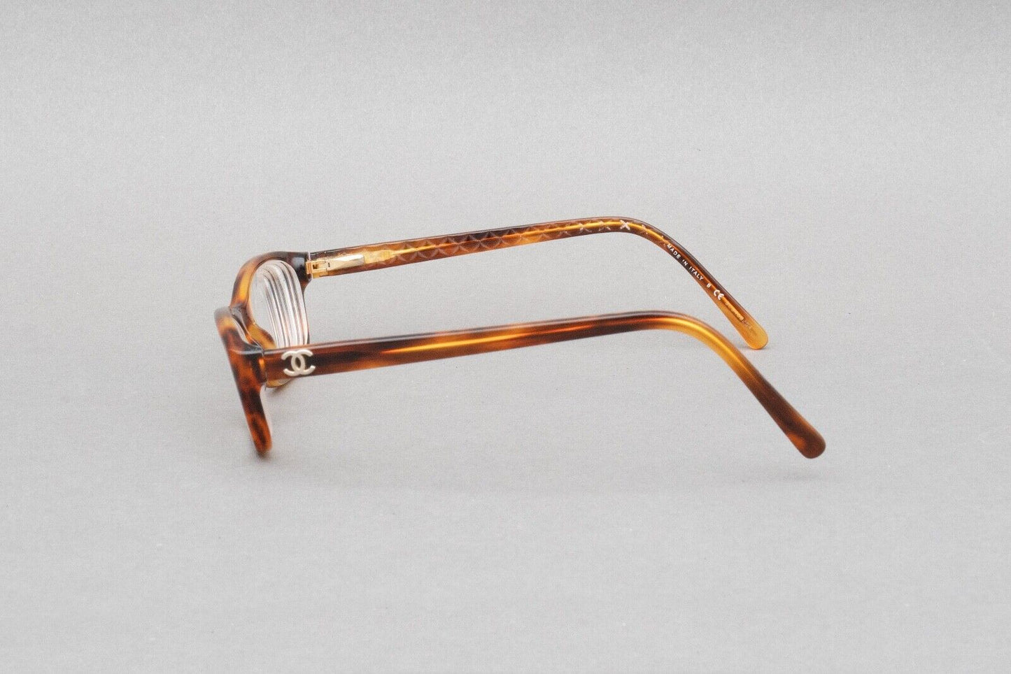 Chanel 3143 C.1077 Brown Havana Striped Eyeglasses Frames 51[]16 135 Italy