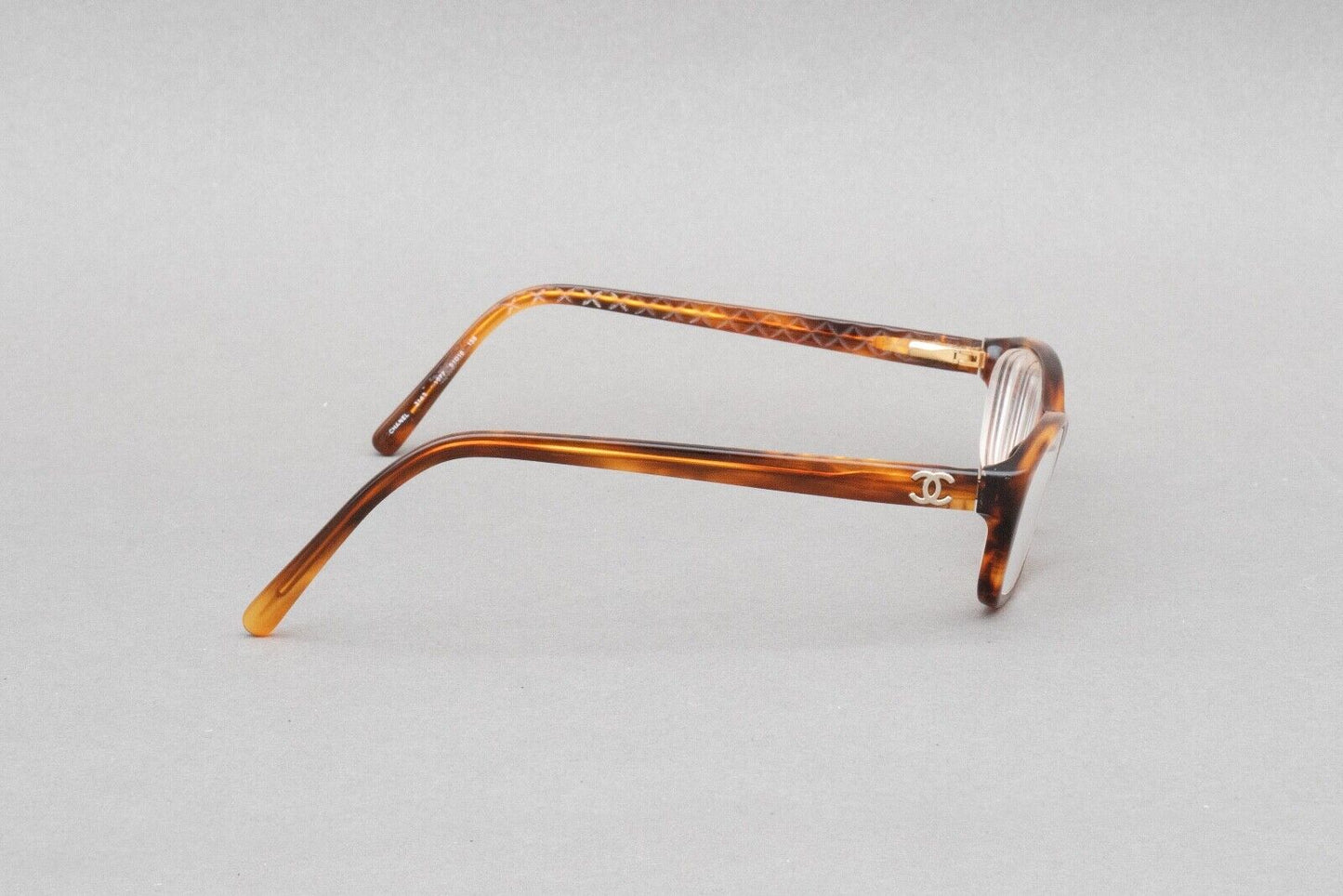 Chanel 3143 C.1077 Brown Havana Striped Eyeglasses Frames 51[]16 135 Italy