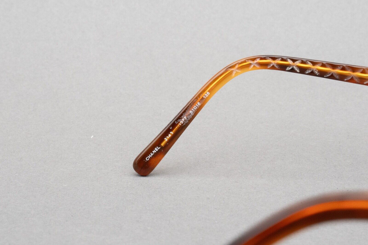 Chanel 3143 C.1077 Brown Havana Striped Eyeglasses Frames 51[]16 135 Italy