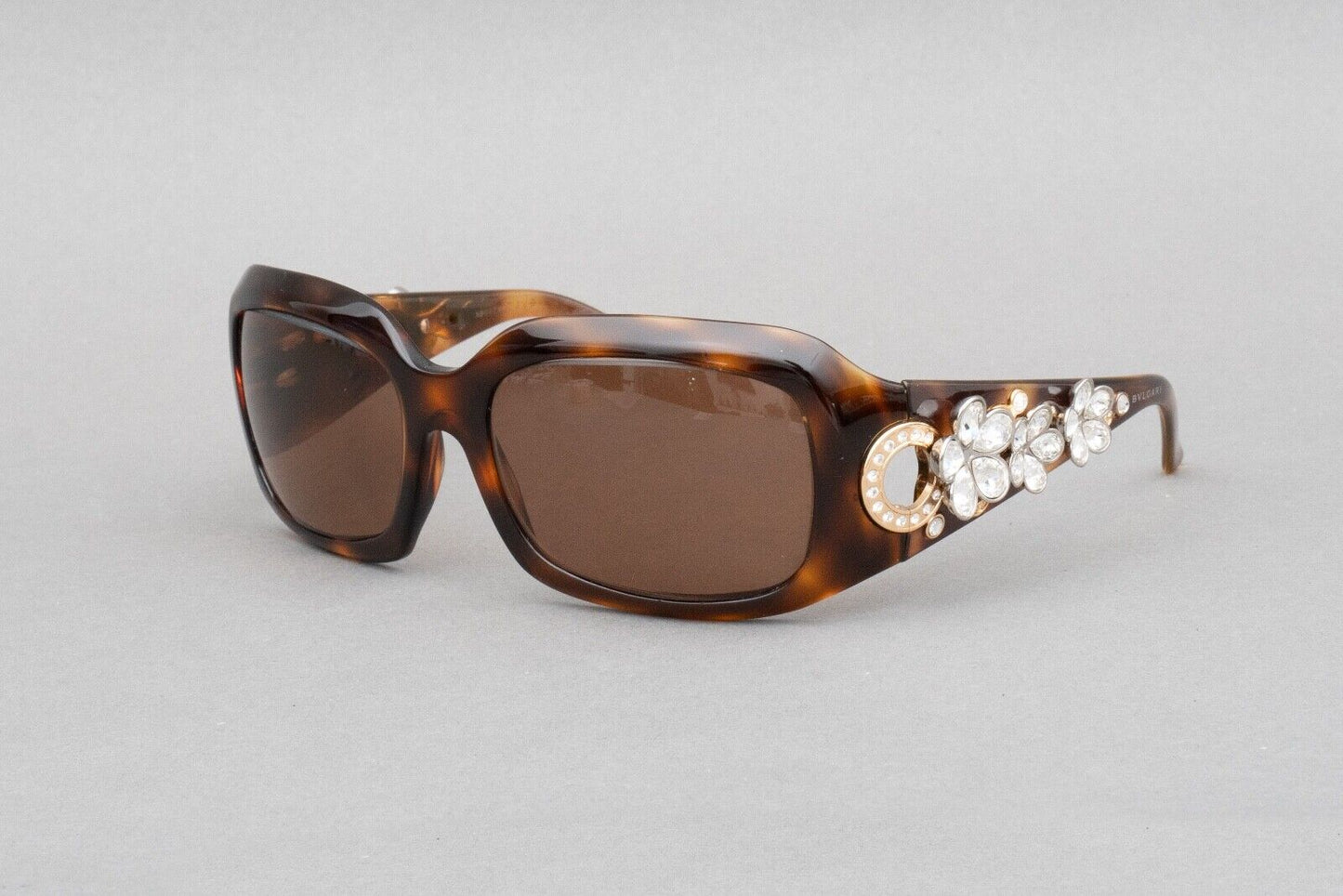 Bvlgaria 856-B 502/73 Swarovski Tortoise Shell Sunglasses 59[]18 115 Frame Only