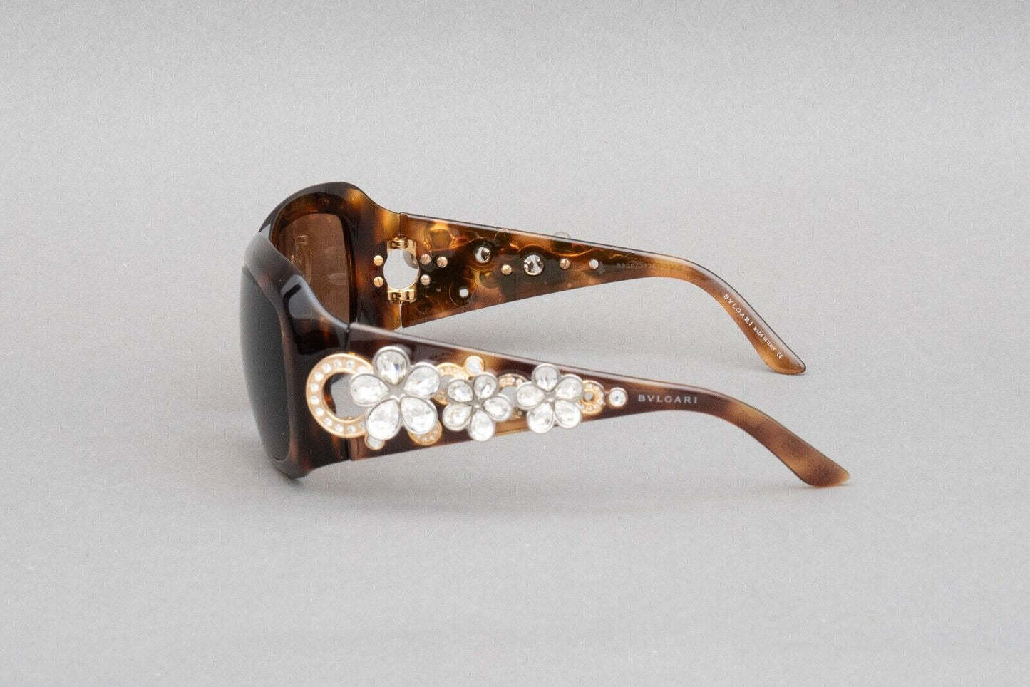 Bvlgaria 856-B 502/73 Swarovski Tortoise Shell Sunglasses 59[]18 115 Frame Only