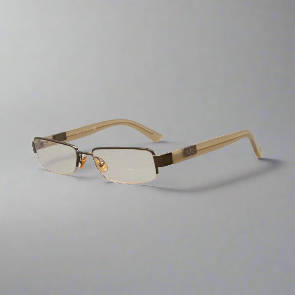 Gucci 1878 QYQ Dark Brown Sand Eyeglasses Frames 53[]17 140 Made In Italy