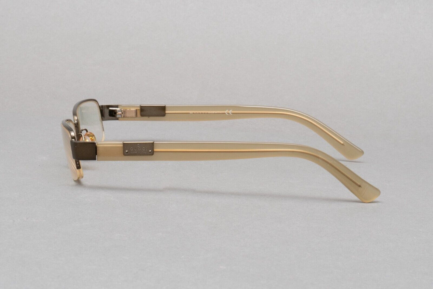 Gucci 1878 QYQ Dark Brown Sand Eyeglasses Frames 53[]17 140 Made In Italy