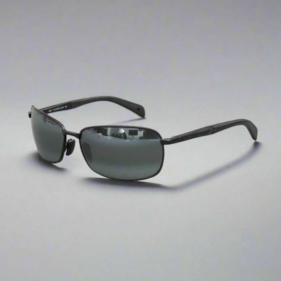 Maui Jim MJ-240-2M Long Beach Gray Polarized Sunglasses 64[]16 130 Made In Japan