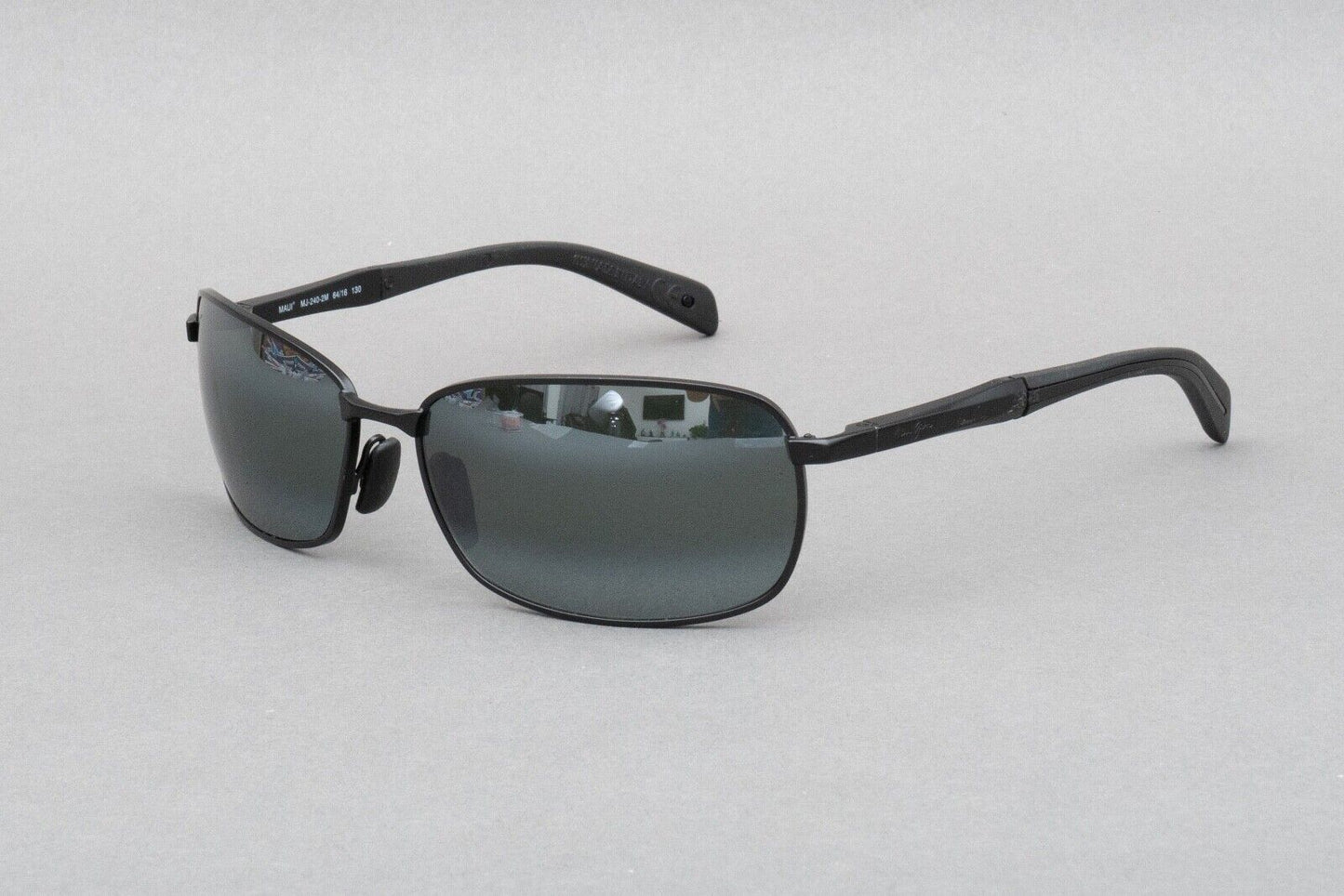 Maui Jim MJ-240-2M Long Beach Gray Polarized Sunglasses 64[]16 130 Made In Japan