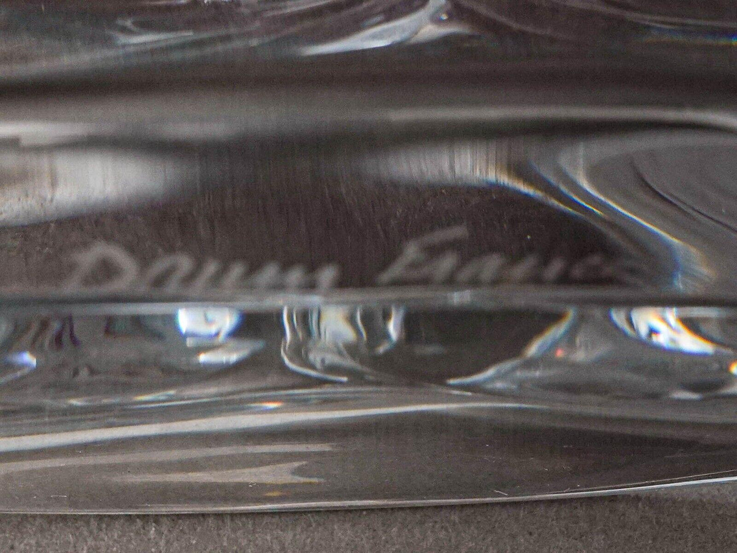 Daum Crystal France Signed Snail Escargot Large Glass Figurine Sculpture 13 1/8"