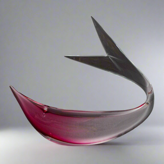 Renato Anatra Signed Murano Italy Large Art Glass Fish Figurine Sculpture 15.25"