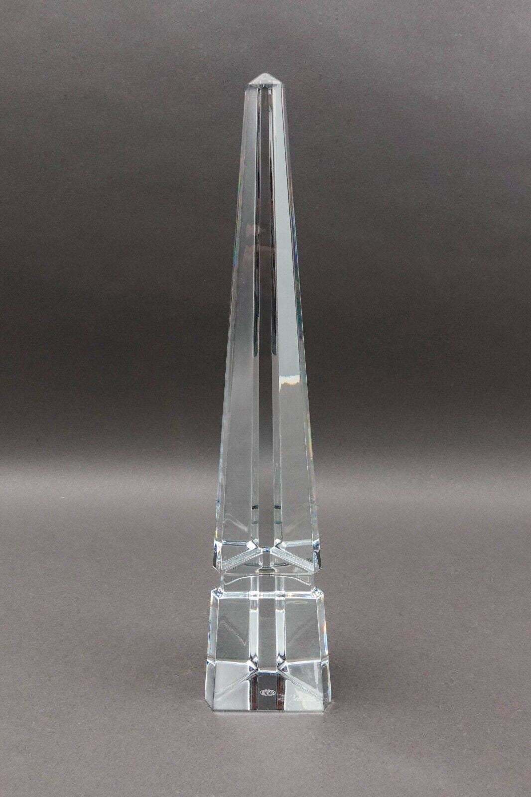 Baccarat Crystal France Osiris Obelisk Louxor Monument Glass Sculpture Large 15"