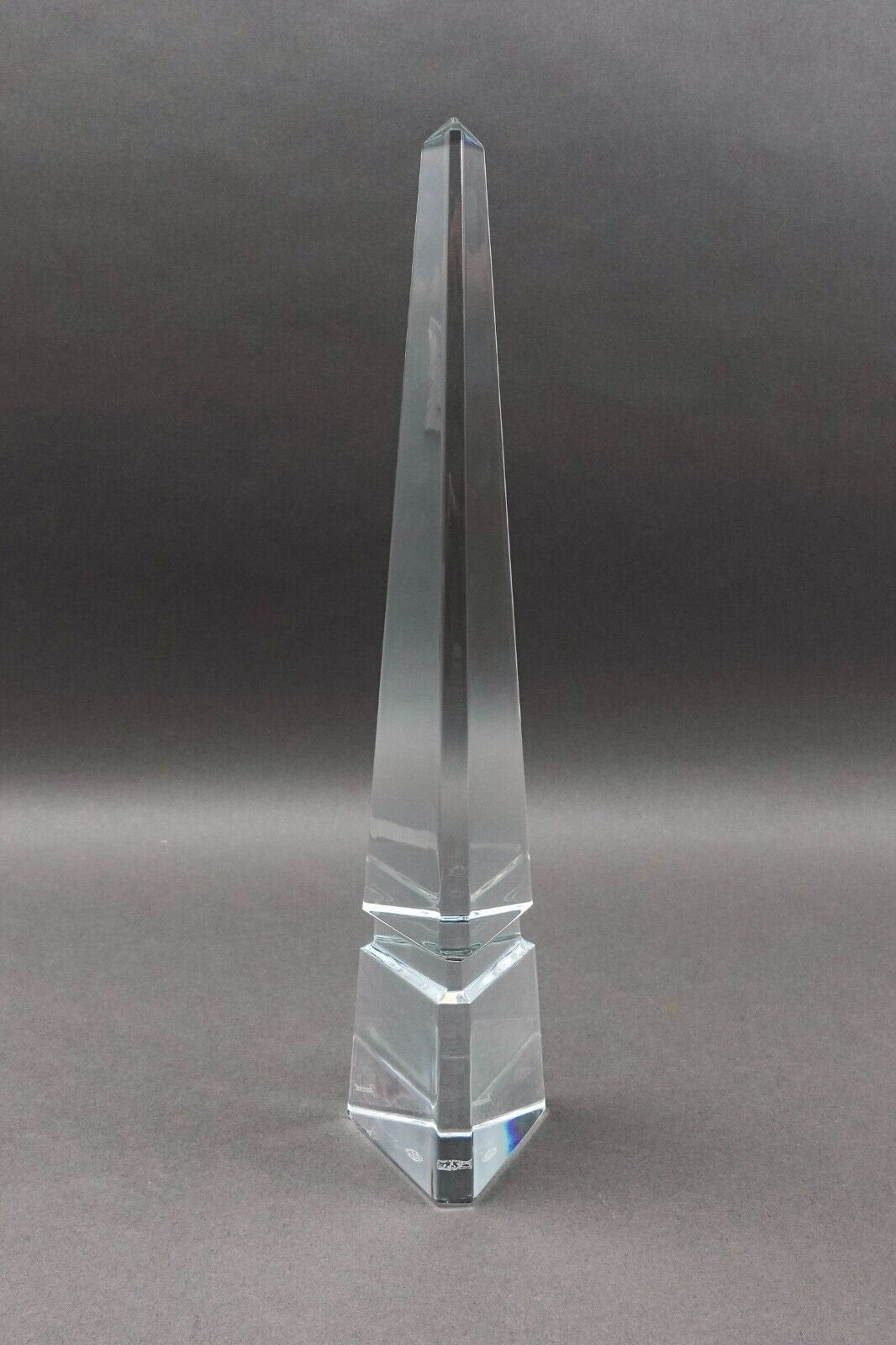 Baccarat Crystal France Osiris Obelisk Louxor Monument Glass Sculpture Large 15"