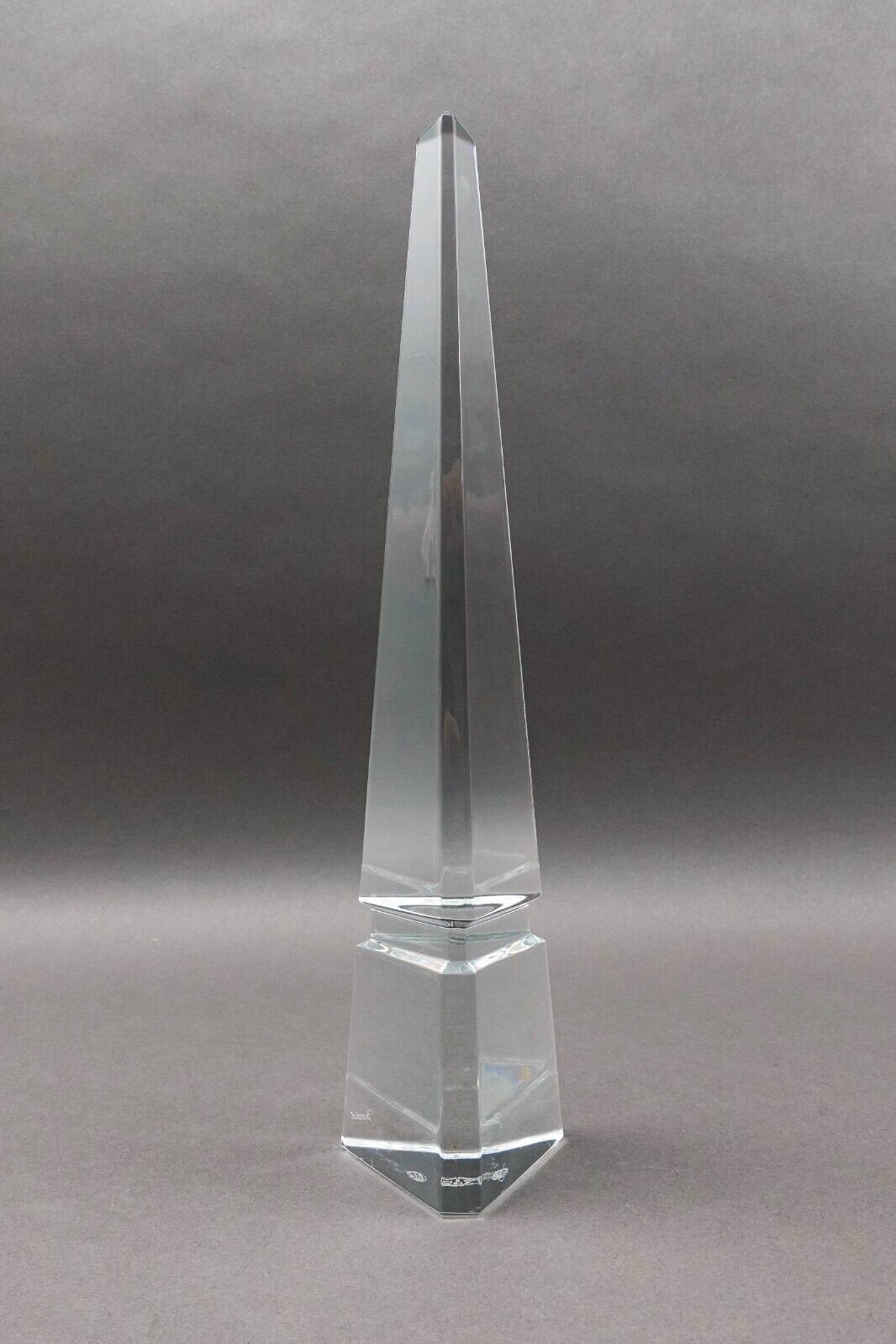 Baccarat Crystal France Osiris Obelisk Louxor Monument Glass Sculpture Large 15"
