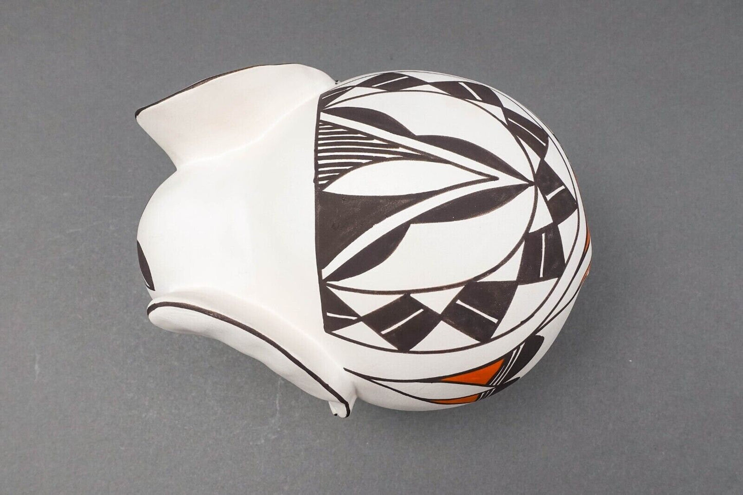 Acoma Pueblo Native American RLC Signed Vintage Elephant Pottery Figurine Effigy