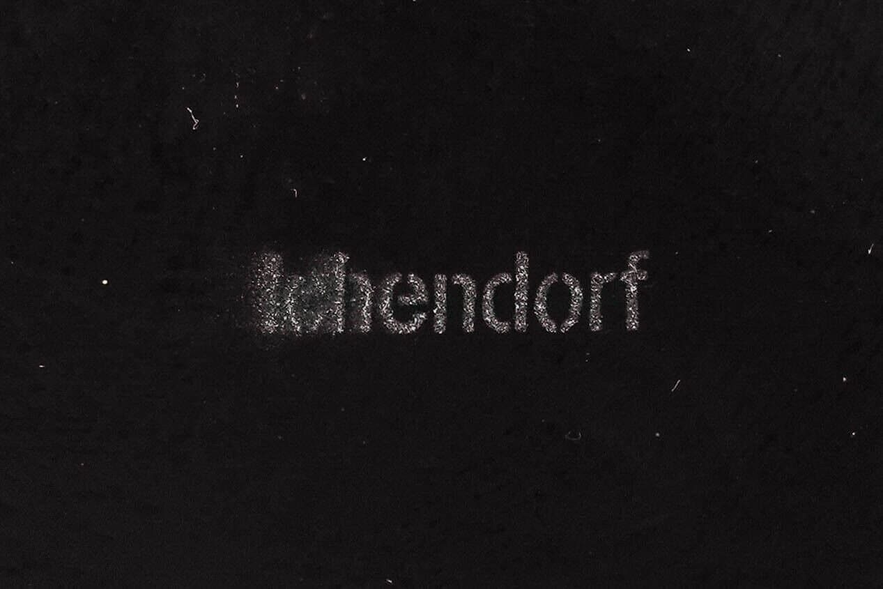 Ichendorf Germany Mid Century Modern Black Art Glass Vase