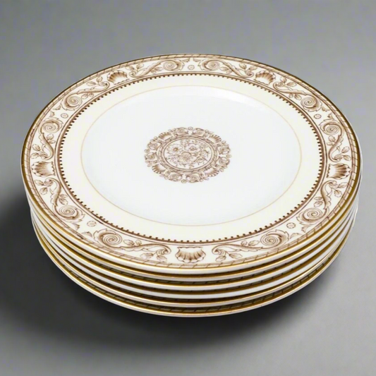 Wedgwood England Runnymede Cream Bone China 6" Bread Butter Plate Set Of 6