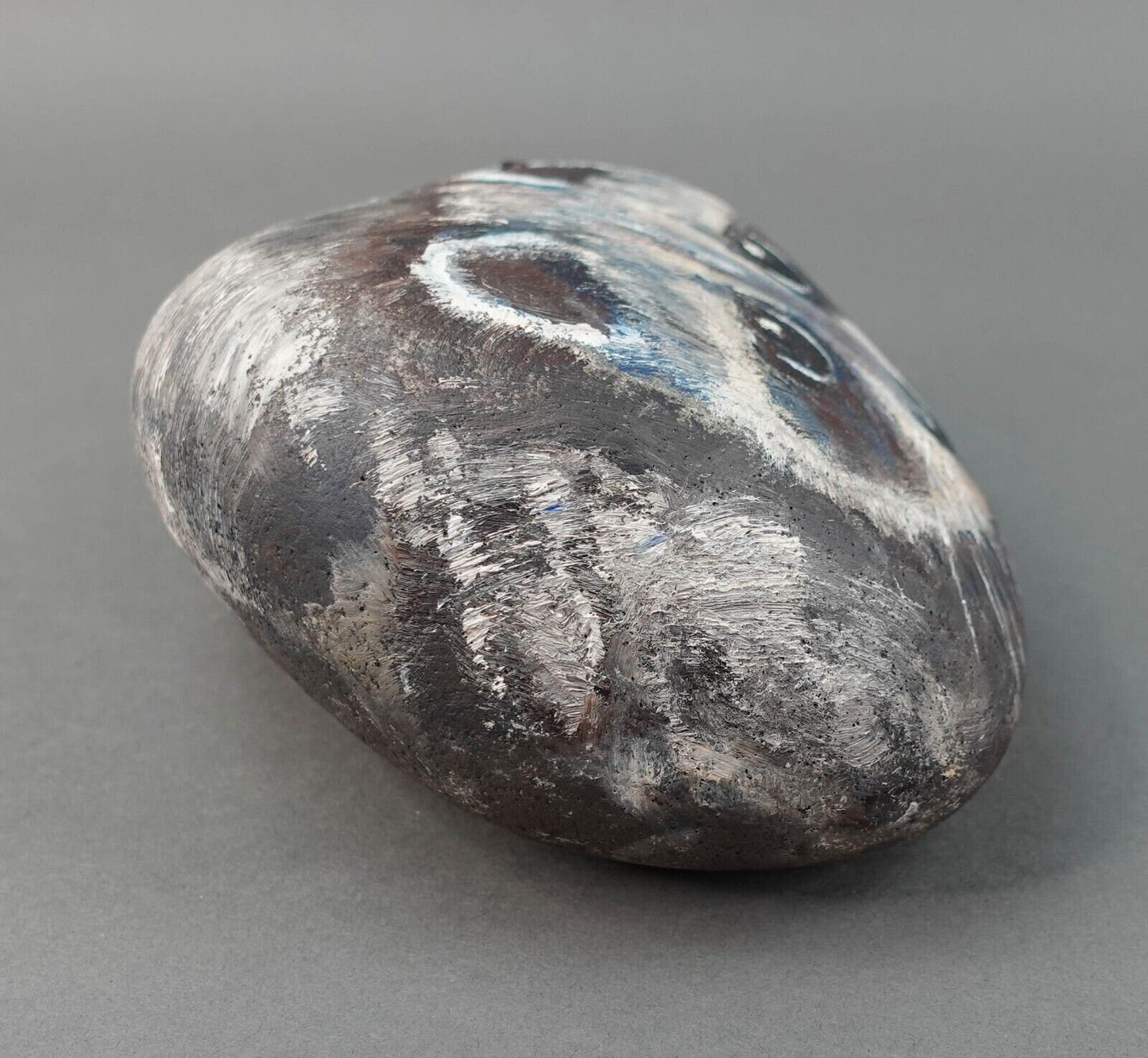 Ginny Hensler Signed Hand Painted Original Artwork Raccoon Rock Stone