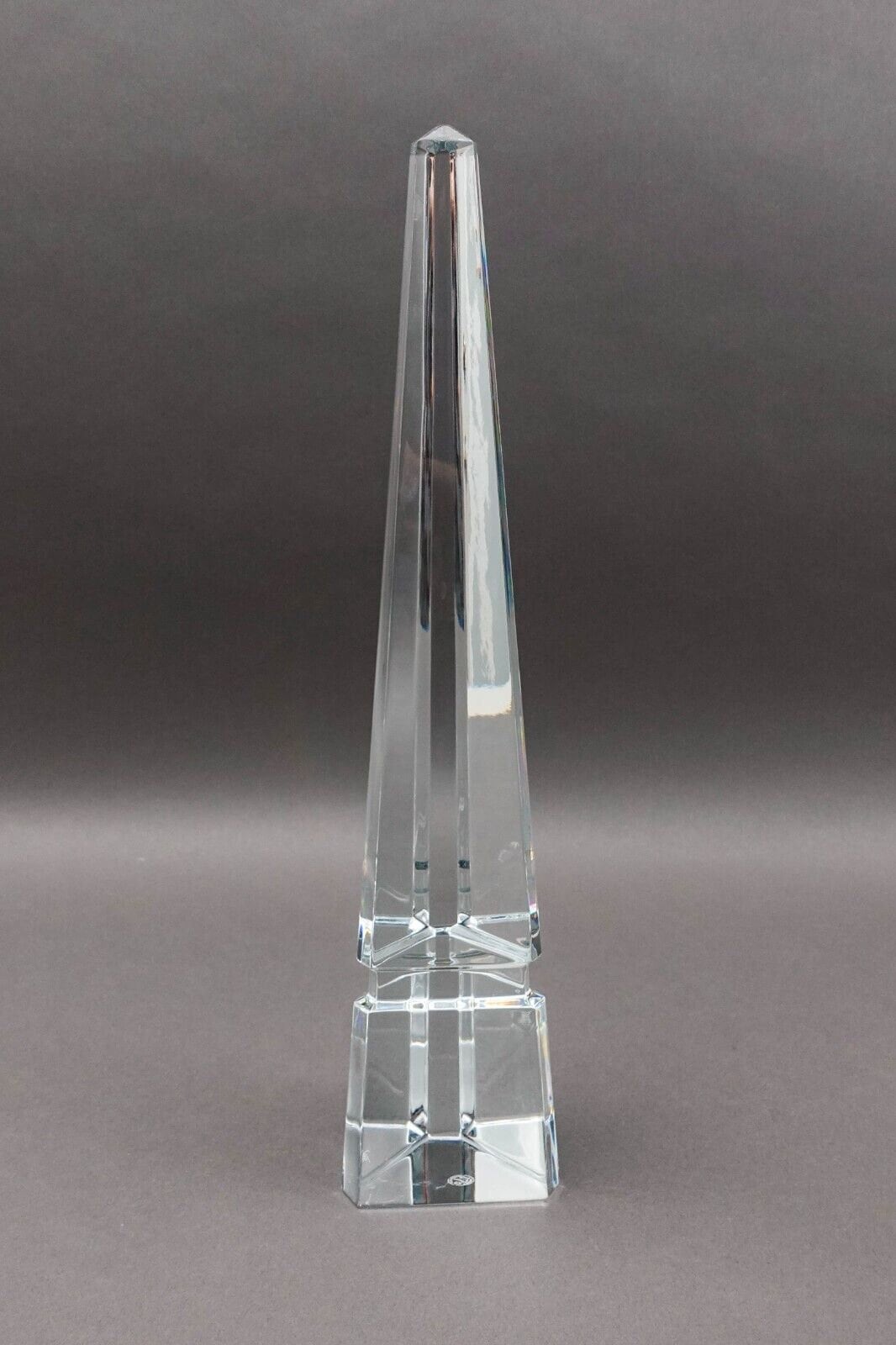 Baccarat France Osiris Crystal Obelisk Louxor Monument Sculpture Large 15"