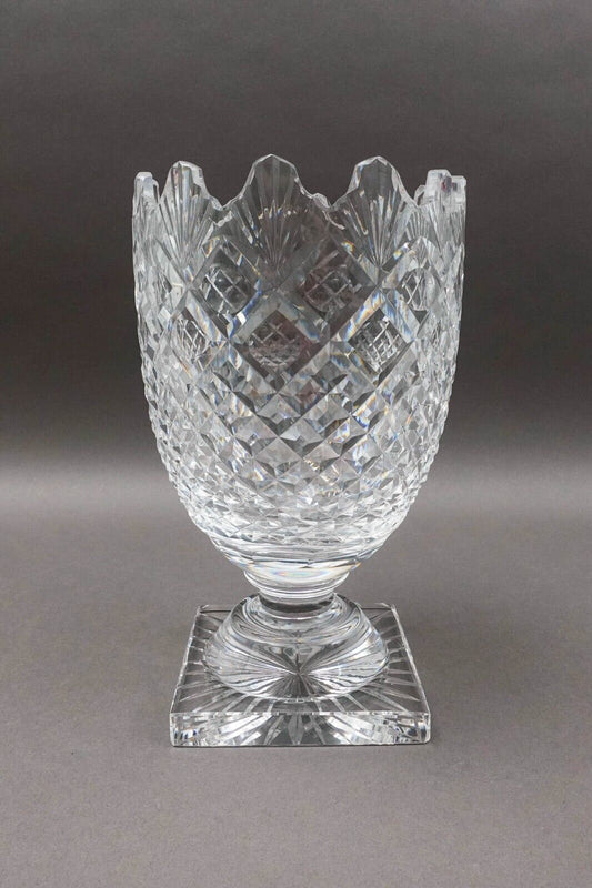 Waterford Ireland Vintage Master Cutter Collection Footed Crystal Vase 10 1/2"
