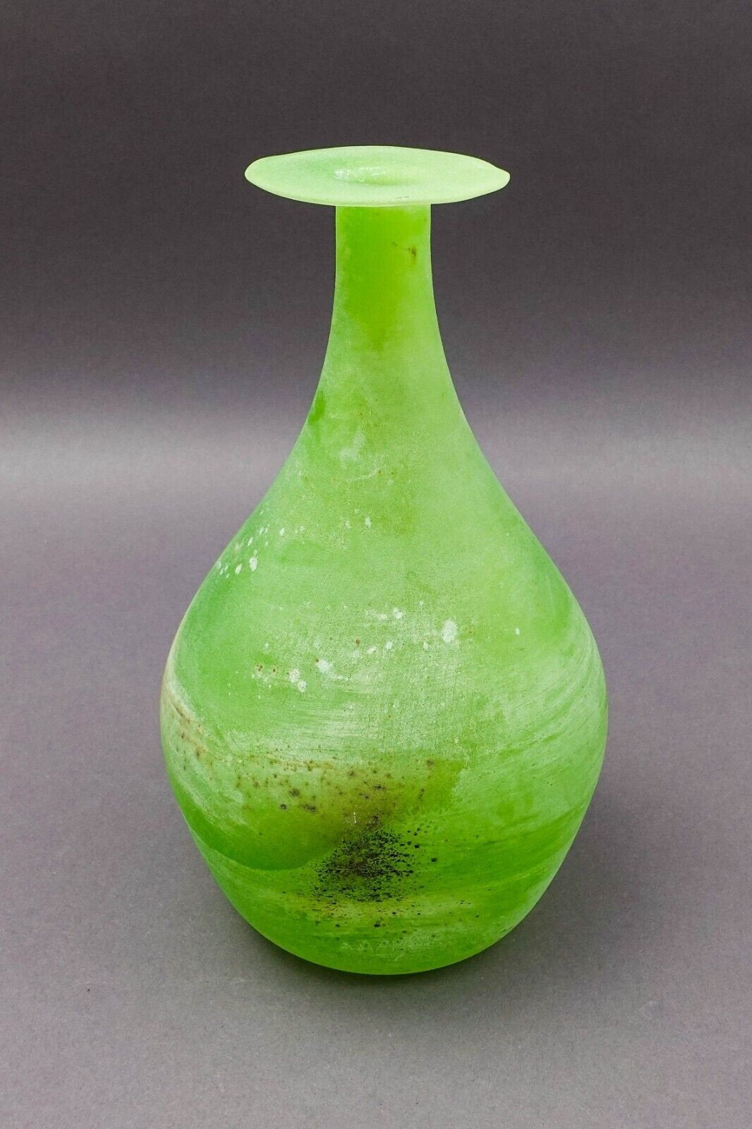 Cenedese Signed Vetri Murano Italian Vintage Mid Century Scavo Glass Vase 9 3/4"