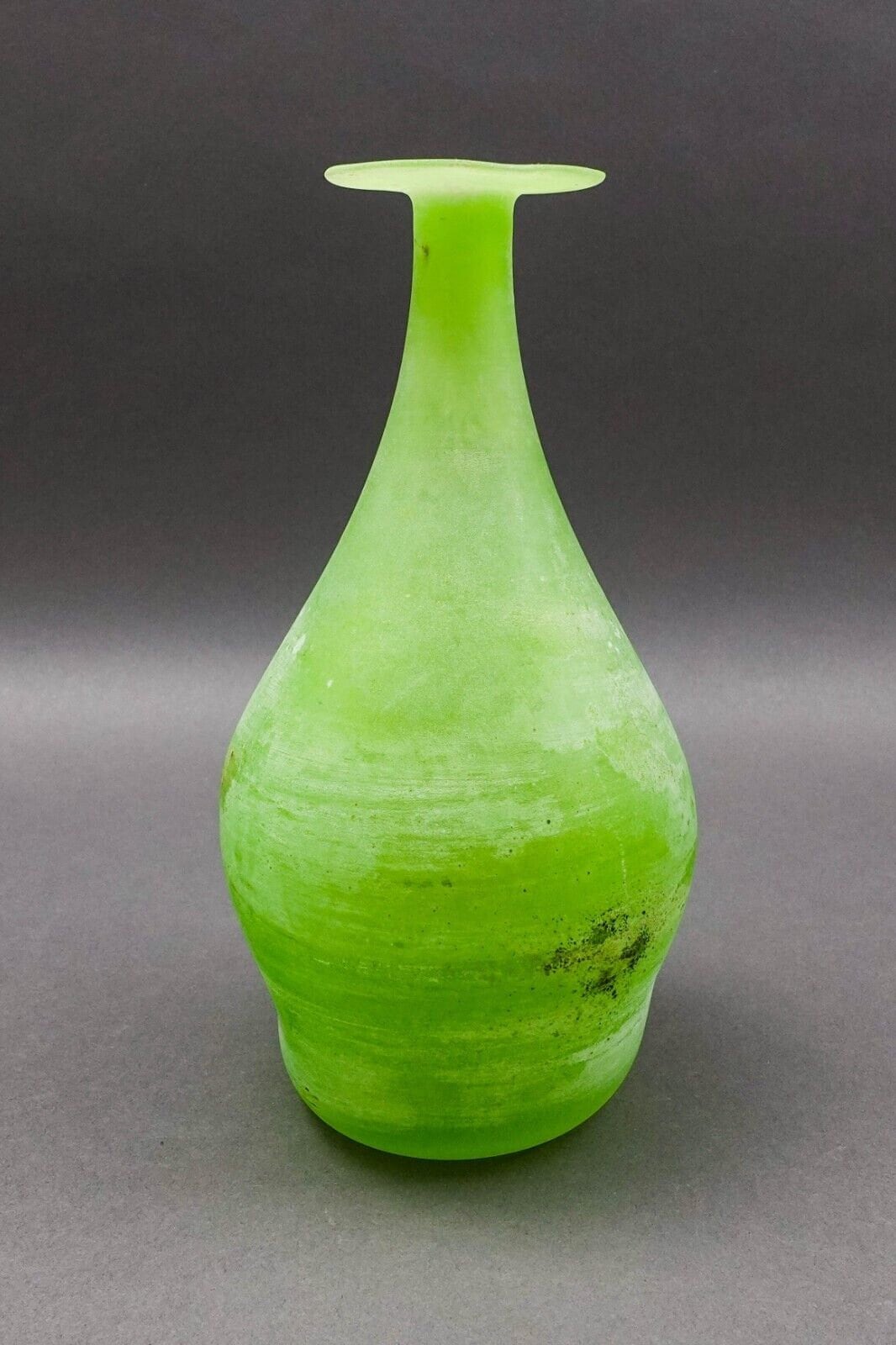 Cenedese Signed Vetri Murano Italian Vintage Mid Century Scavo Glass Vase 9 3/4"