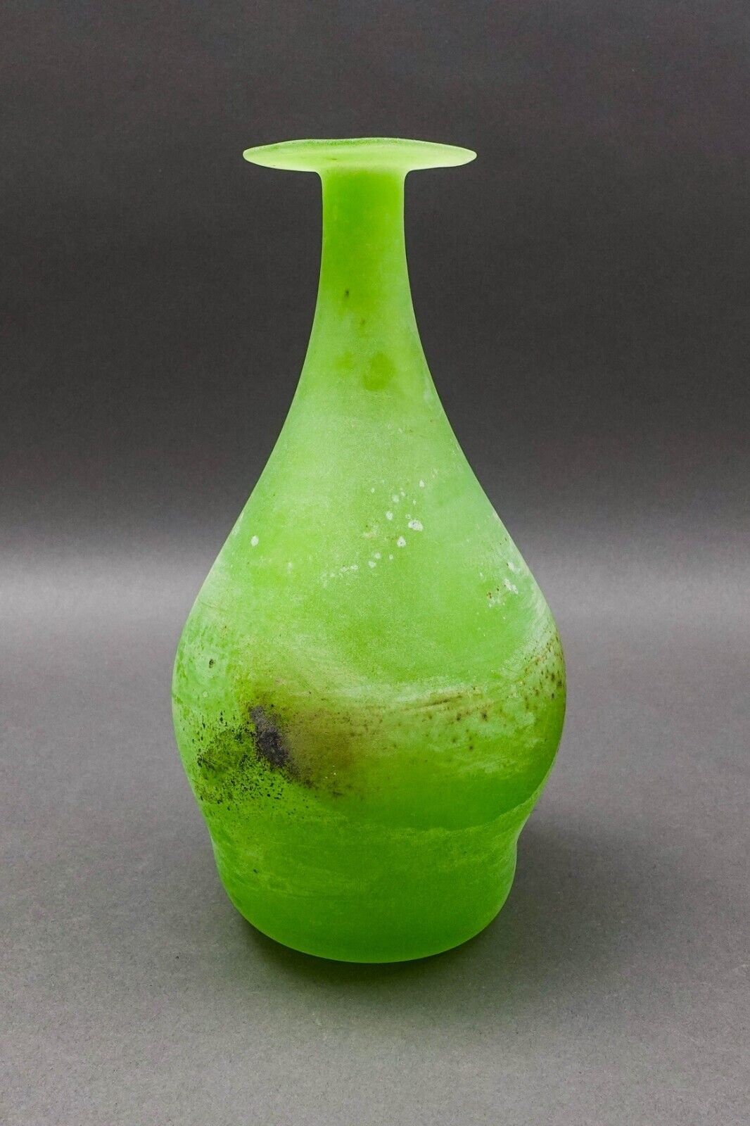 Cenedese Signed Vetri Murano Italian Vintage Mid Century Scavo Glass Vase 9 3/4"