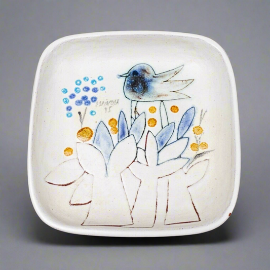 Susana Espinosa 1975 Signed MCM Puerto Rico Studio Art Pottery Plate Dish