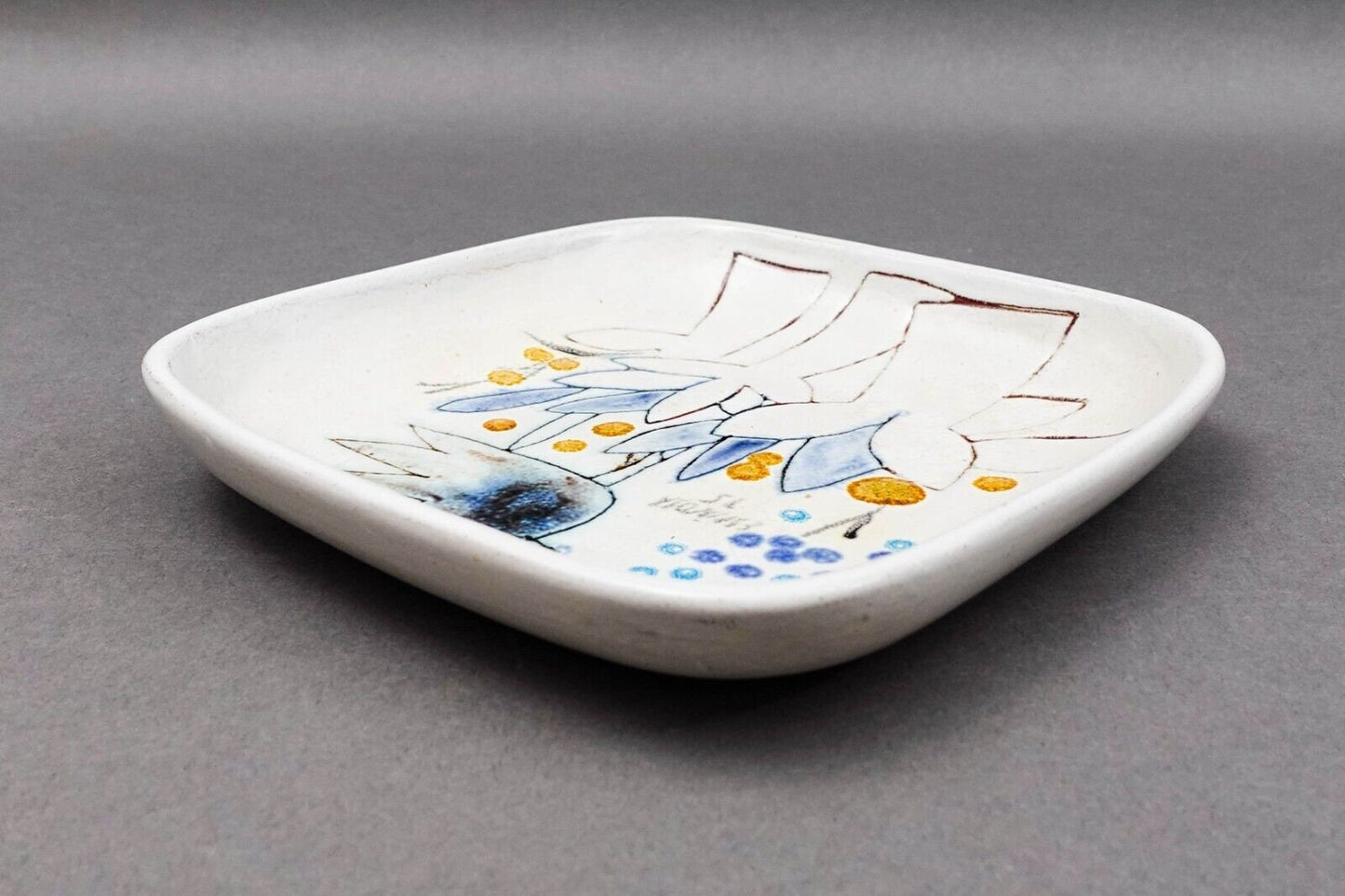 Susana Espinosa 1975 Signed MCM Puerto Rico Studio Art Pottery Plate Dish