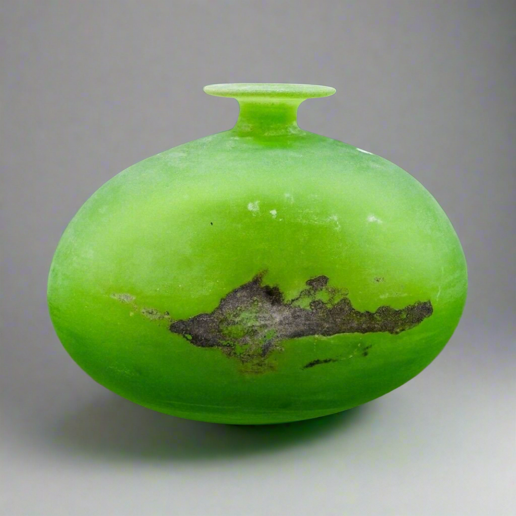 Gino Cenedese Signed Vetri Murano Italian Vintage Mid Century Scavo Glass Vase