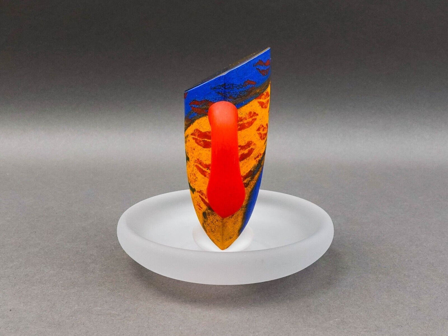 Kosta Boda Sweden Kjell Engman Atelier Art Glass Dancing Tea Cup Mug Sculpture