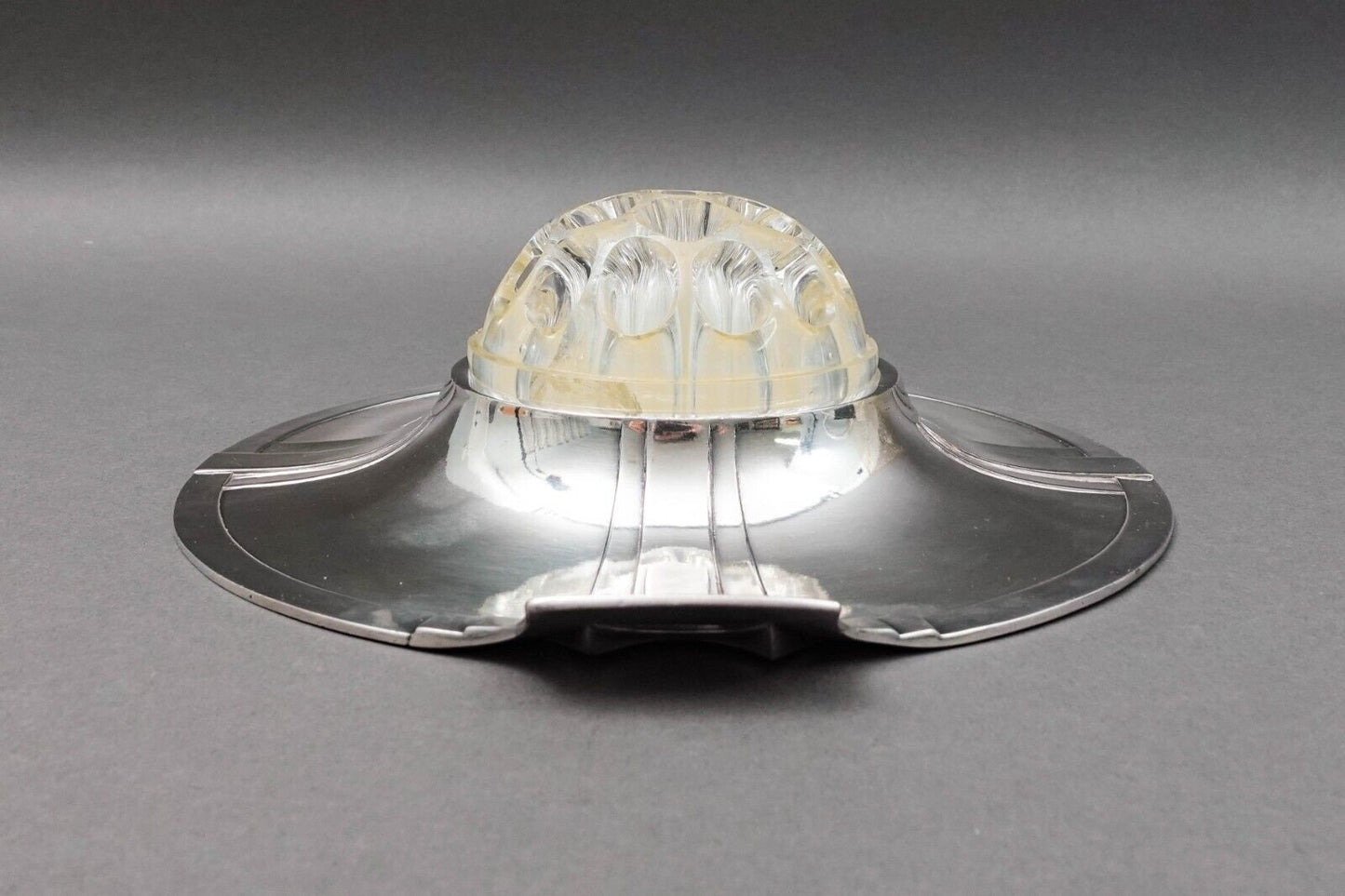 Christofle France Art Nouveau Gallia Silver Plate Flower Frog Dish Tray (Read)