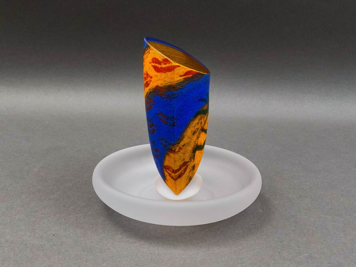 Kosta Boda Sweden Kjell Engman Atelier Art Glass Dancing Tea Cup Mug Sculpture
