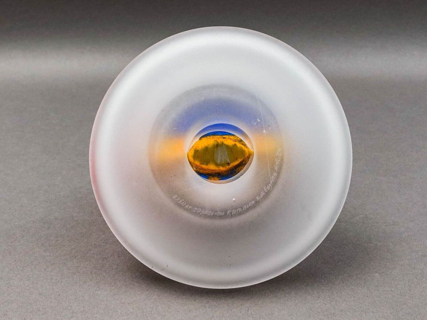 Kosta Boda Sweden Kjell Engman Atelier Art Glass Dancing Tea Cup Mug Sculpture