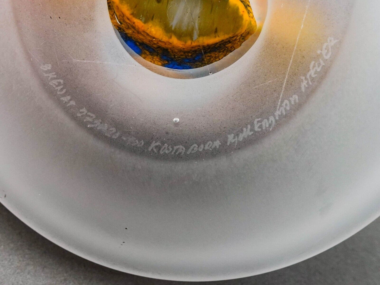 Kosta Boda Sweden Kjell Engman Atelier Art Glass Dancing Tea Cup Mug Sculpture