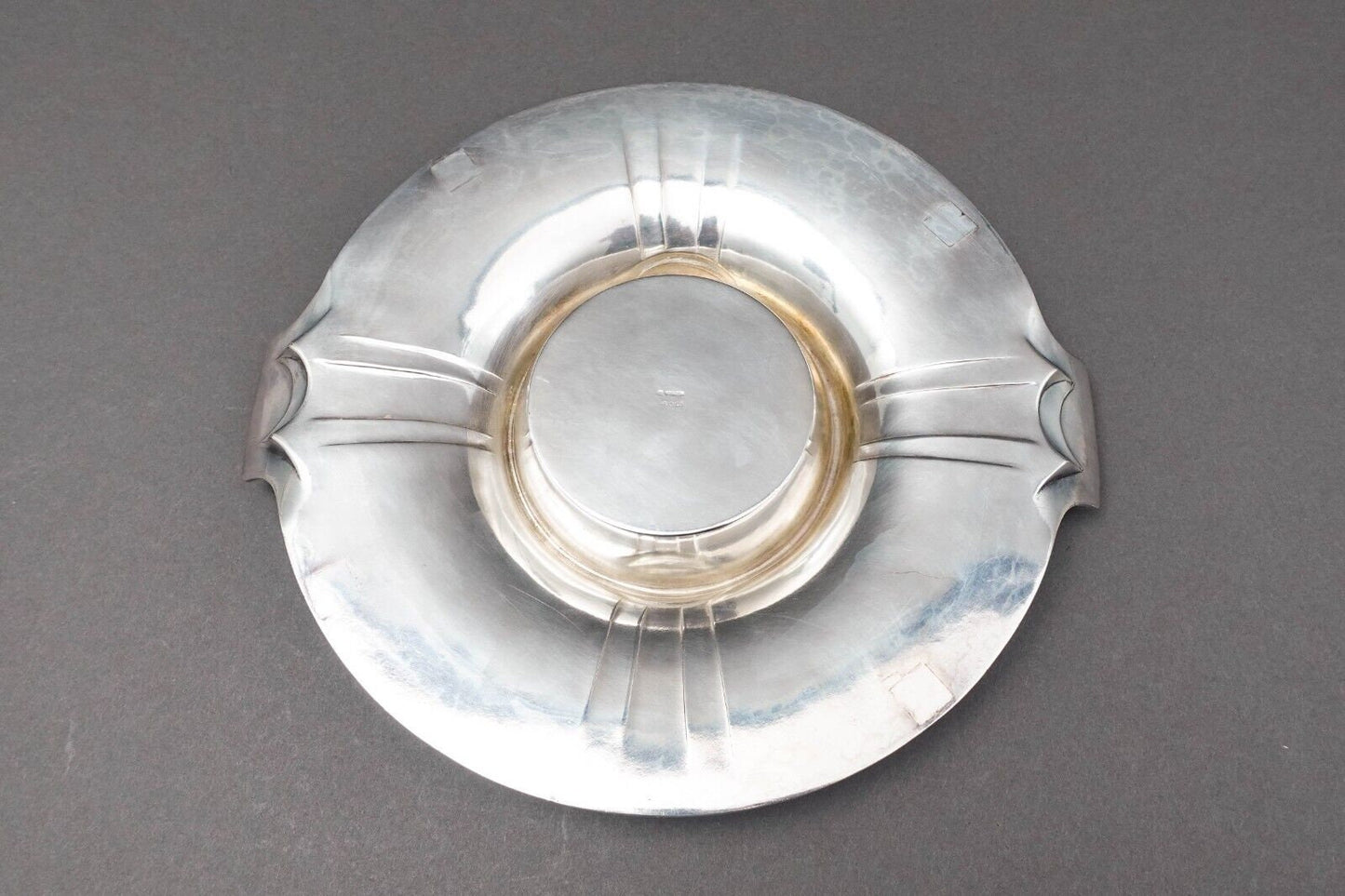 Christofle France Art Nouveau Gallia Silver Plate Flower Frog Dish Tray (Read)